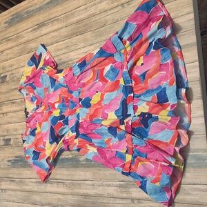 NWT Rachel Zoe  Colorful Geometric dress Sz L